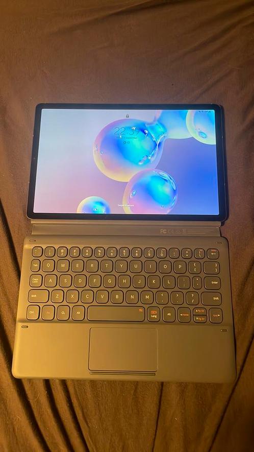 Samsung tab S6 256gb grijs met toetsenbord hoes