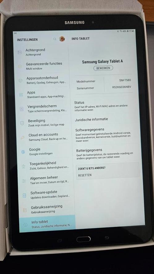 Samsung tablet Galaxy tab A6 SM-T580
