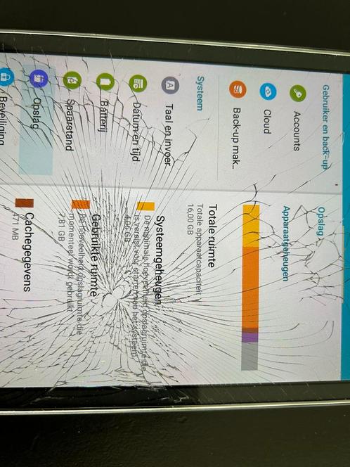 Samsung tablet scherm gebarsten verder goed