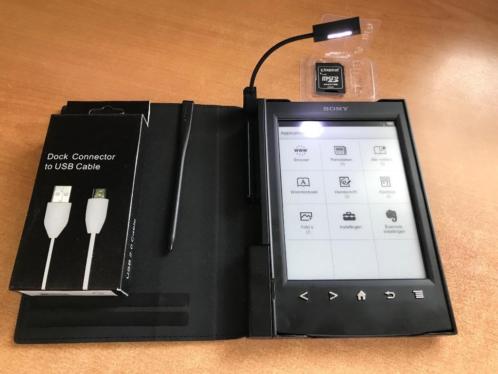 Schitterende Sony Ereader PRS-T2 met Sony LED-COVER