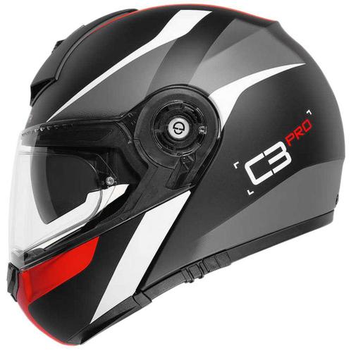 Schuberth C3 Pro Sesante - Mat Zwart  Rood