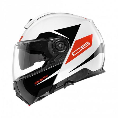 Schuberth C5 Eclipse - Wit  Zwart  Rood