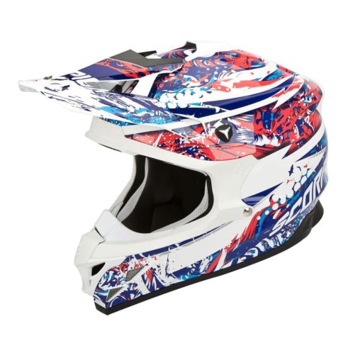 Scorpion Crosshelm VX-15 Evo Air Horror WhiteRedBlue