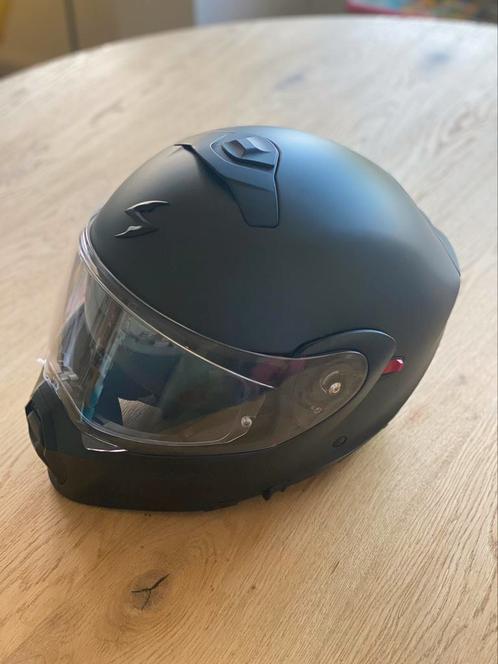 Scorpion exo solid Matt pearl Black systeemhelm XL