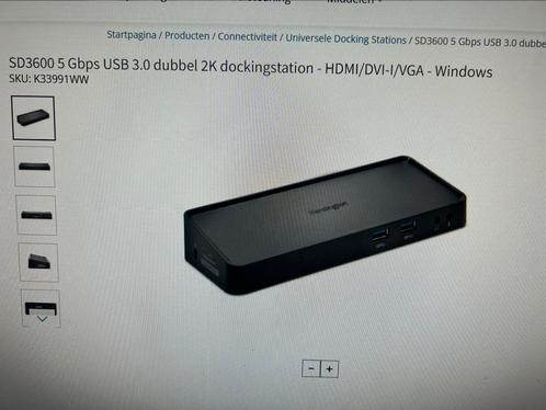 SD3600 5 Gbps USB 3.0 dubbel 2K dockingstation - HDMIDVI-I