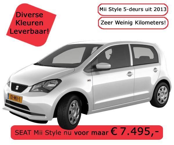 SEAT Mii Style (2013) 5-deurs N Slechts  7.495,-