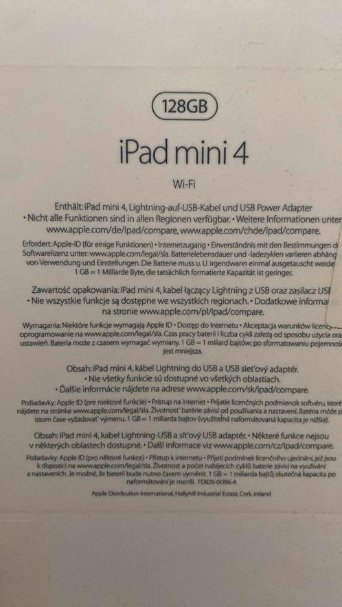 Selling iPad mini 4 128g not being used 100euros