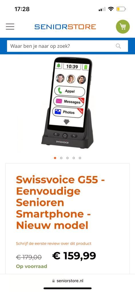 Senioren smartphone Swissvoice G50