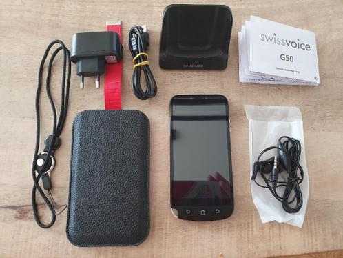 Seniorentelefoon Swissvoice G50, zwart. Met SOS knop.