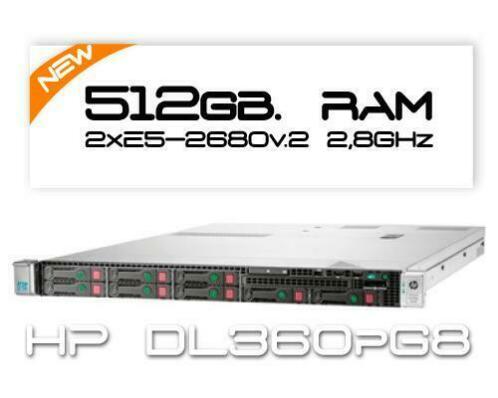 Server HP DL360P G8E5-2680v2 2.8Ghz 10Core512GB RAM