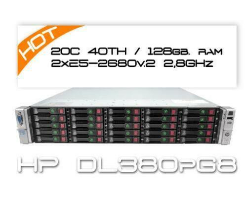 Server HP DL380P G82x E5-2680v2 2,8GHz 20C 40TH128GB RAM