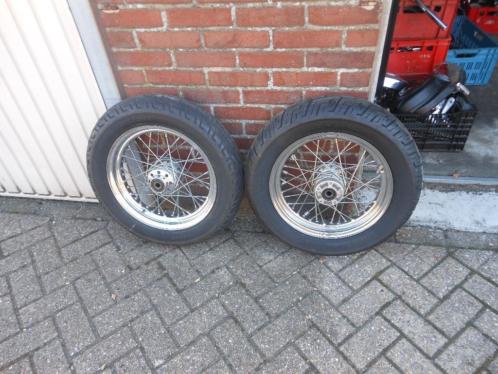 set 16 inch 40 spaaks wielen met banden