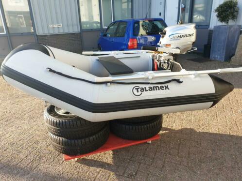 Set als nieuw, Talamex rubberboot, met Nimarine 2.5pk 4takt
