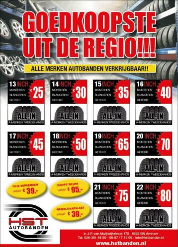 Set Stalen velgen  Banden vanaf 150.-euro ACTIE