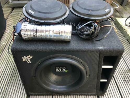 Set Subwoofer hifonics mxz , versterker kicker 1000.1