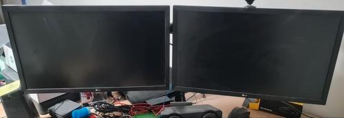 Set van 2 LG monitoren voor de computer