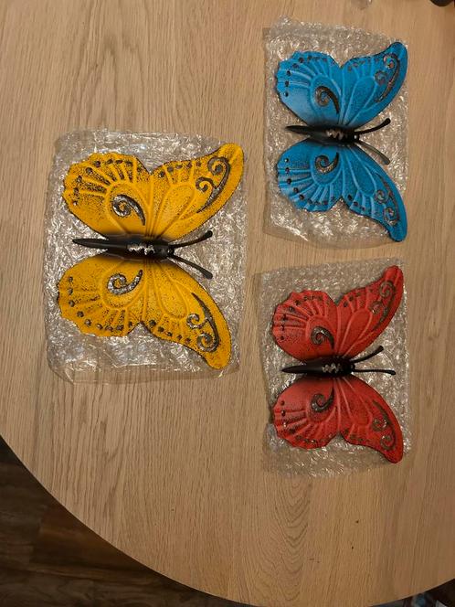 Set van 3 Kleurrijke Vlinders