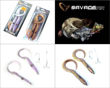 Set van 4 Savage Gear Real Eels in 15, 20 of 30cm