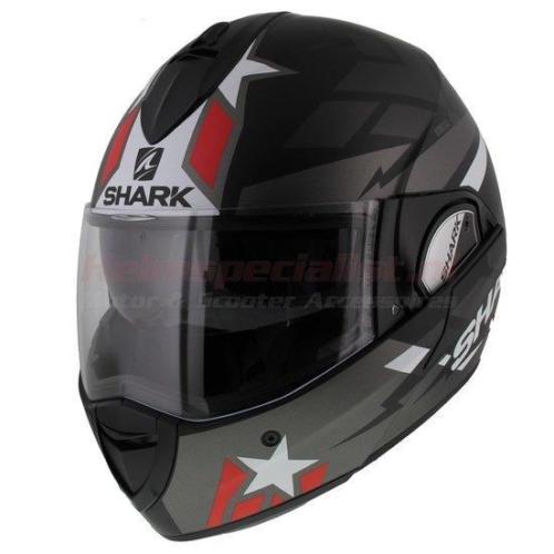 Shark Evoline 3 Strelka Mat Zwart Rood