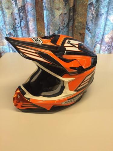 Shoei VFX-W TC-8 oranjezwart maat S 55-56cm crosshelm KTM