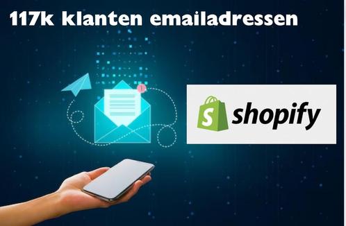 Shopify 117.000 e-mailadres lijst (internationaal)