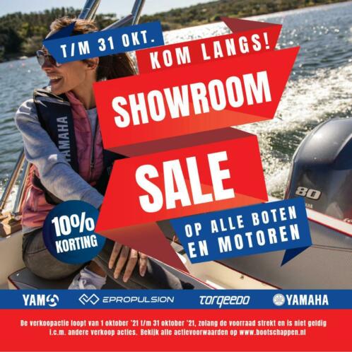 Showroom Sale  10 korting op alle boten en motoren