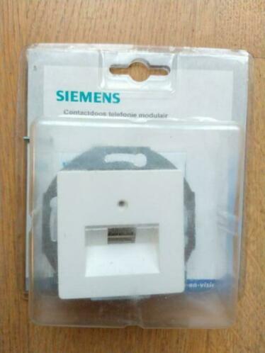 Siemens Delta i-system stopcontact telefoon modulair wit