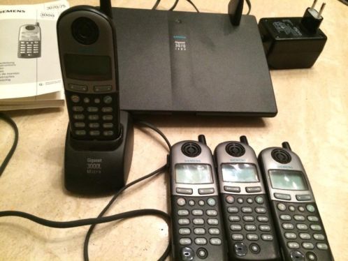 Siemens gigaset ISDN 3070 met 4 handsets