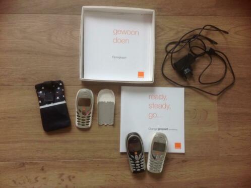 Siemens2 Mob.Telefoons,extra hoesje.Orange Prepaid A52.