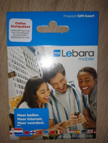 Simkaart Lebara Prepaid start pakket.