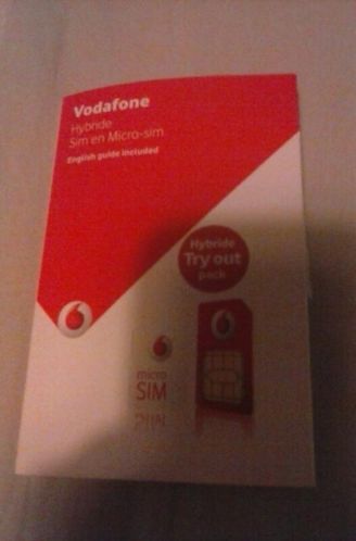 Simkaart van Vodafone (nieuw)