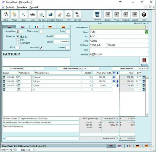 Simpel factureren met Windows (Mac online)