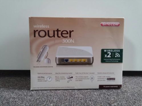 Sitecom 300n router incl extra wifi dongel