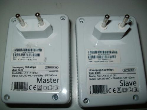 Sitecom LN-517 Homeplug 500 Mbps dual pack 