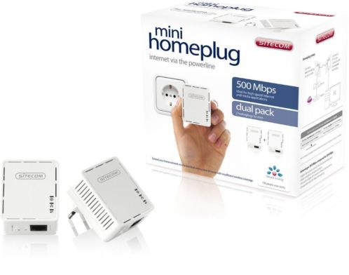 Sitecom Mini Homeplug 500 Mbps duopack - nieuw en geseald