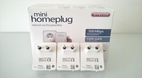 Sitecom Mini Homeplug Plug Triple-pack