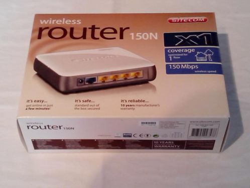 Sitecom X1 Wifi Draadloos Router 150n  150 Mbps