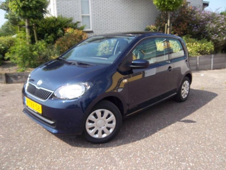 Skoda Citigo, 2013 Blauw, Groot elektr Panoramadak, 11dkm