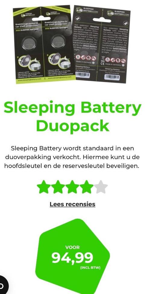 Sleeping battery CR2032