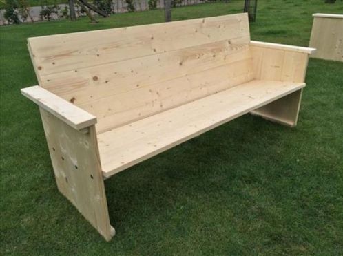 Slimme tuinmeubel 3 persoons tuinbank smalle armlegger 11192
