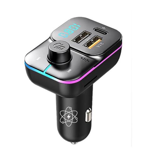 Slimtron C24  Bluetooth 5.0 FM Transmitter  7 color rgb