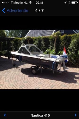 Sloepje, vissersboot, grachtenboot Inc wegtrailer compleet