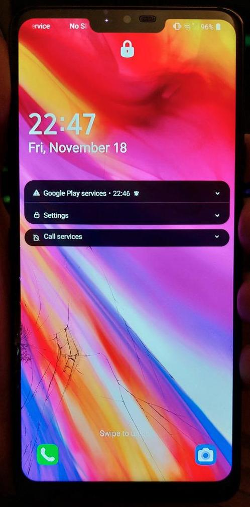 Smartphone LG G7 ThinQ (beschadigd scherm)
