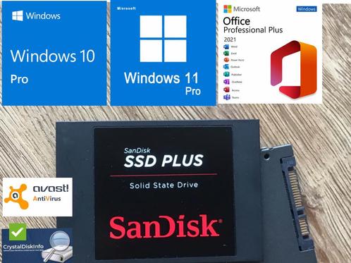 Snelle SSD 256GB met Windows 10 of 11 Pro amp Office 2021