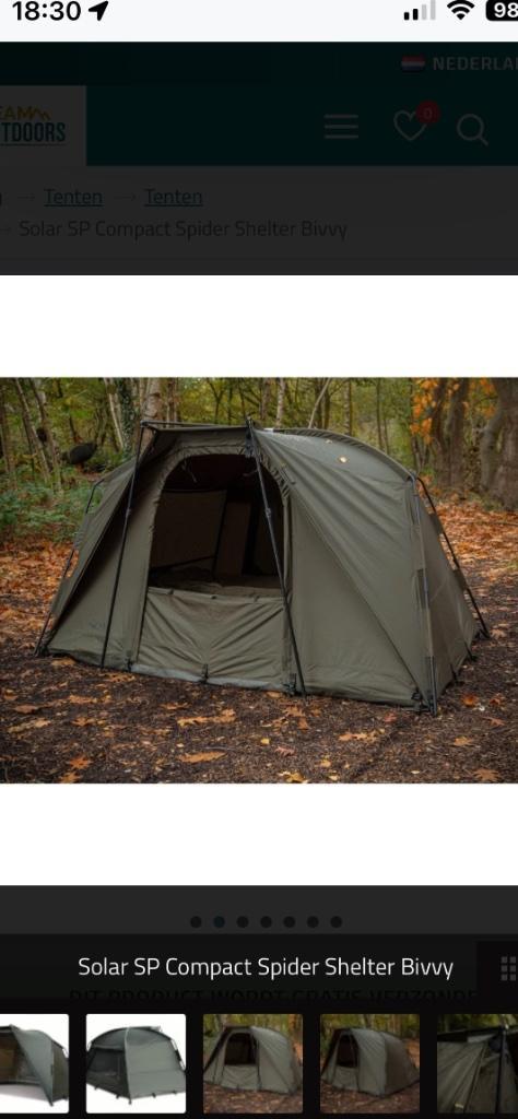 Solar SP spider compact bivvy shelter