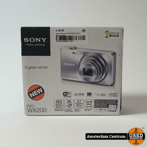 Sony Cyber-shot DSC-WX200 Silver  Nieuw in Doos