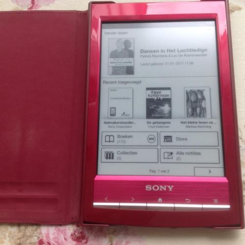 Sony e-reader prs t1 rood