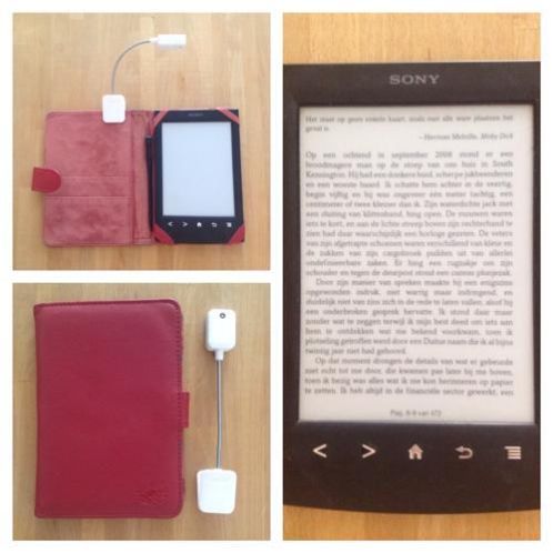 Sony E-Reader PRS-T2 incl hoes, boeken en lampje
