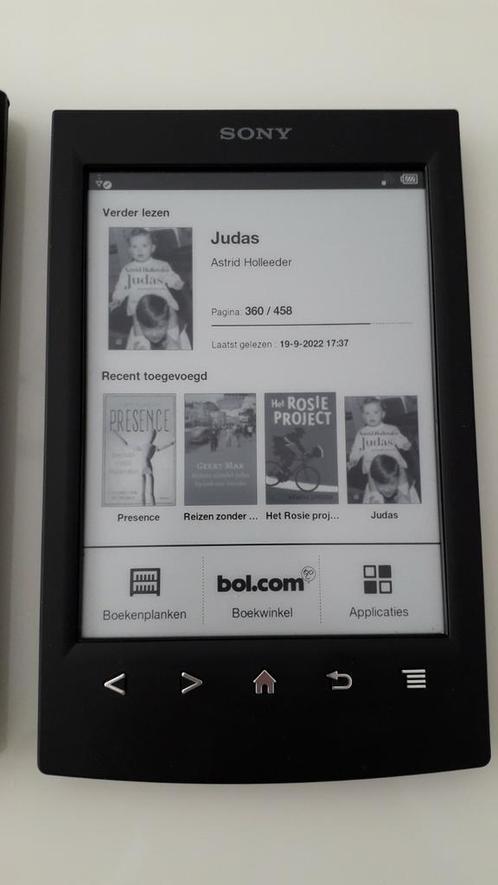 Sony E-reader PRS T2N zwart incl Case en Oplaadkabel