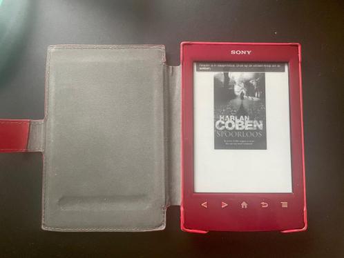 Sony Ereader met lederen beschermhoes en 1436 boeken 